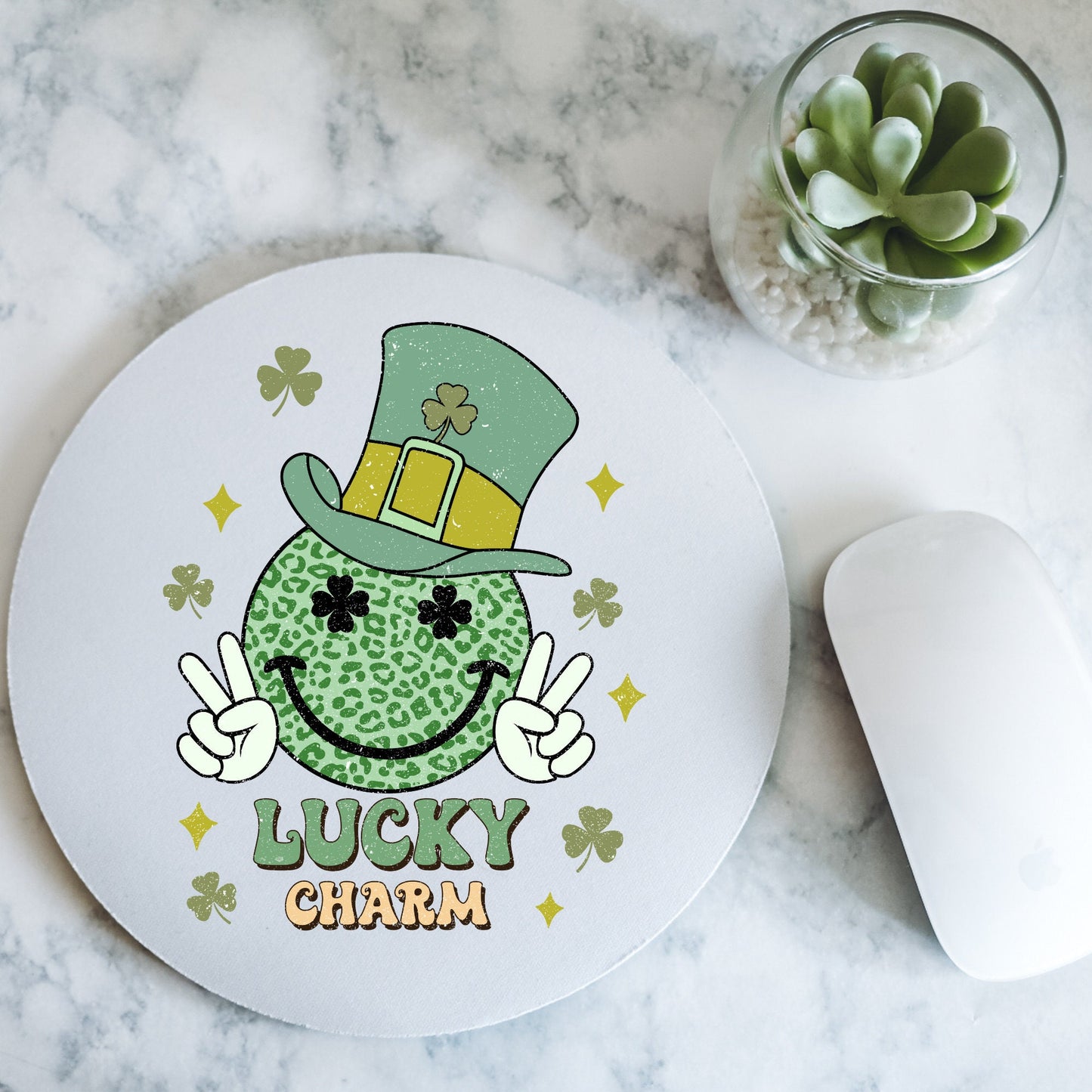 Lucky Charm | St.Patrick's Day | Round Mousepad - 7.87 x 7.87"