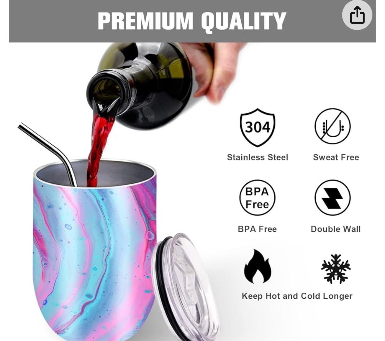 Nope Not Today - Wine Tumbler - White