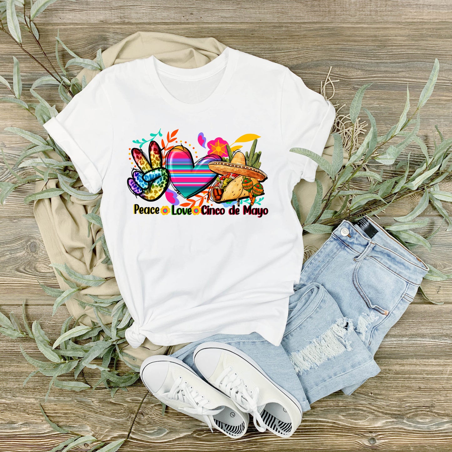 Peace Love Cinco De Mayo | T-Shirt