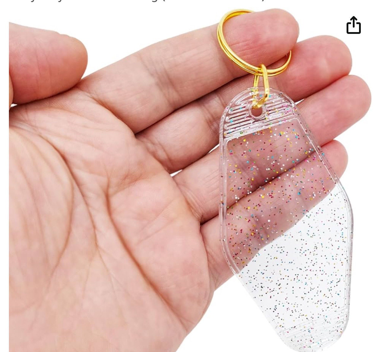 Motel Keychain | Do Not Lose Me |Clear Sparkles