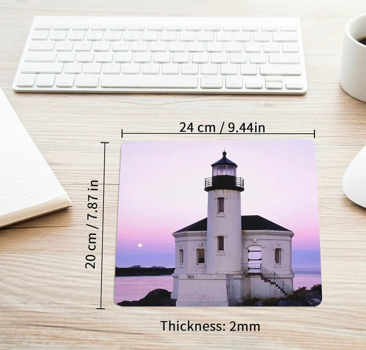 Halloween Fueled by Spooky Vibes and Coffee - Mousepad - 9.45 x 7.87"