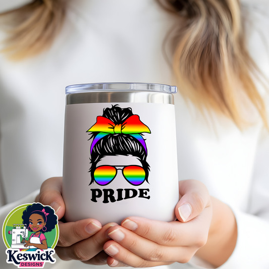 🏳️‍🌈 LGBTQ Pride Wine Tumbler | Rainbow Wine Cup | Love Wins Drinkware | Pride Gift for Her or Him | Insulated Stainless Steel Tumbler