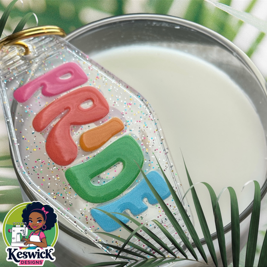 🏳️‍🌈 LGBTQ Pride Motel Keychain | Retro Rainbow Key Tag | Love Is Love Keychain | Pride Gift for Her or Him | Equality Keychain | Queer Affirmation Gift