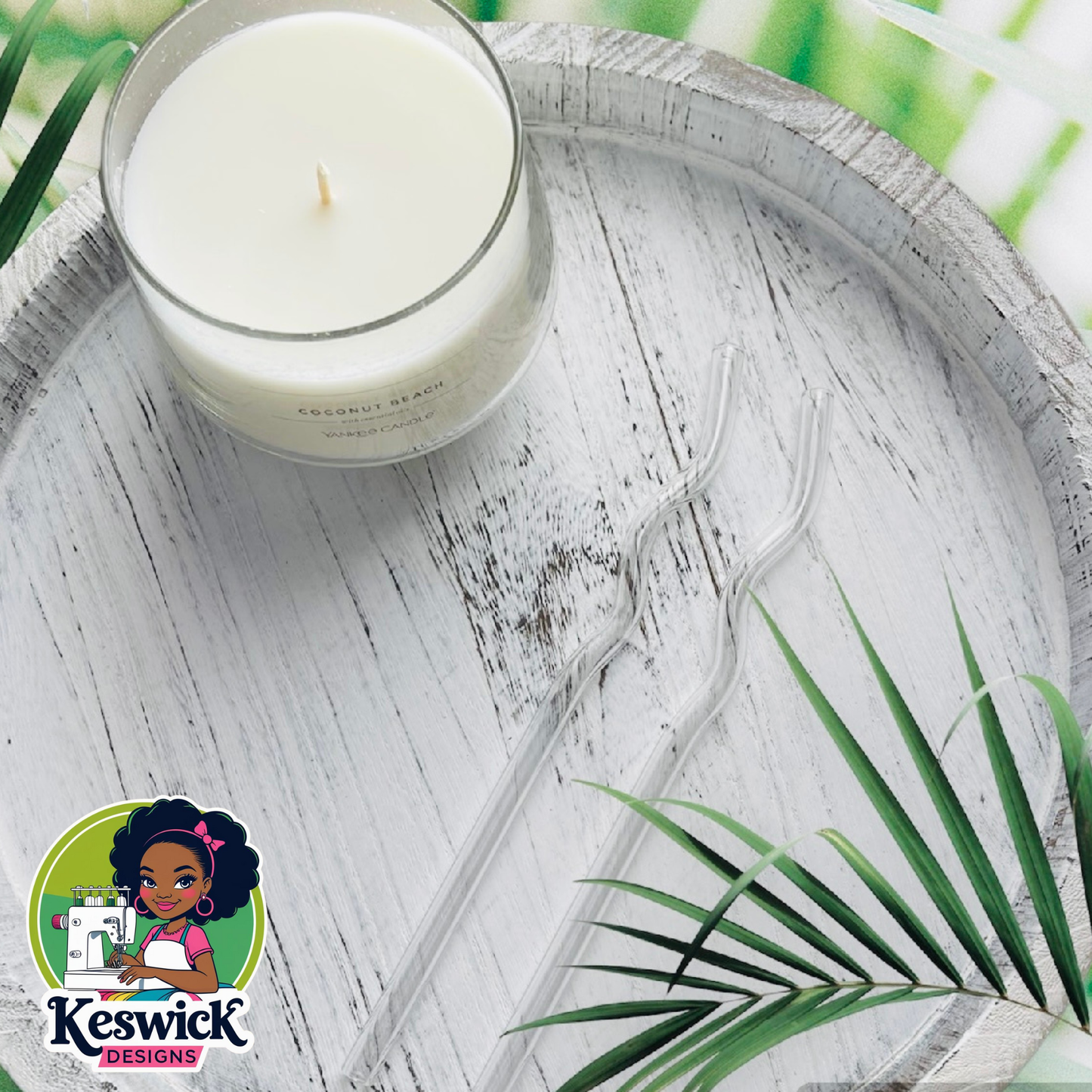 Reusable Glass Clear Wavy Straws | Eco Friendly Drinking Straw | Bent Glass Straw for Smoothies, Iced Coffee, & Juices | Fun Gift Idea | Set of 2