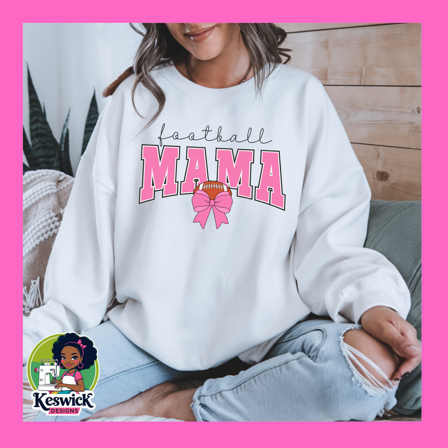 Football MAMA Sweatshirt | Game Day Crewneck | Sports Mom Sweatshirt | Cozy Fall Pullover | Team Spirit Shirt | Football Season Gift for Moms