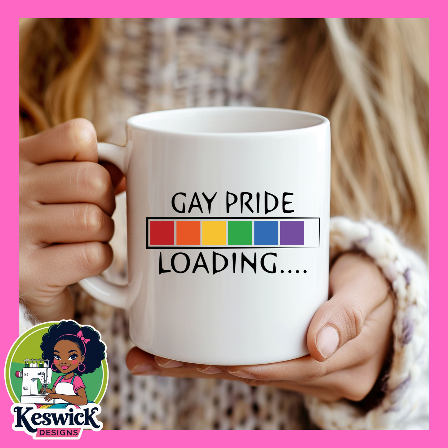 LGBTQ - Gay Pride Loading | Rainbow Design Cup | Love Is Love Mug| Equality Gift | Gay Pride Coffee Cup