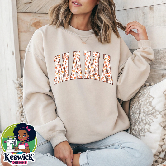 MAMA Fall Sweatshirt | Cozy Autumn Crewneck | Pumpkin Season Pullover | Fall Vibes Sweatshirt for Women