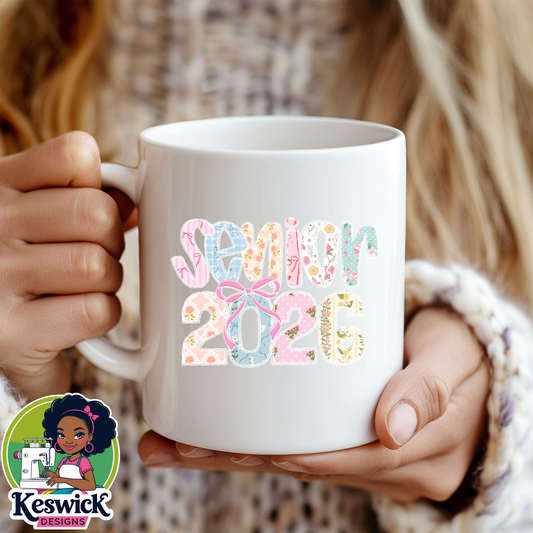 Senior 2026 Coffee Mug | Cute Floral Senior Mug | Class of 2026 Gift |Graduation Mug for Her| Senior Year Gift Idea