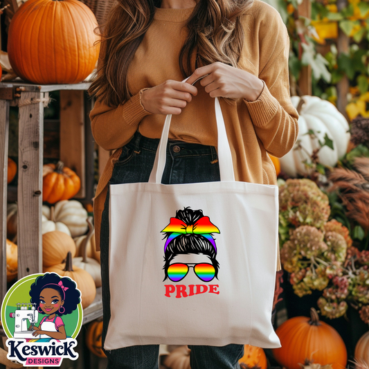 PRIDE | LGBTQ+ Tote Bag | Pride Rainbow Canvas Bag | Love Is Love Reusable Tote | Inclusive Gift | Queer Affirmation Bag | Eco-Friendly Pride Merch