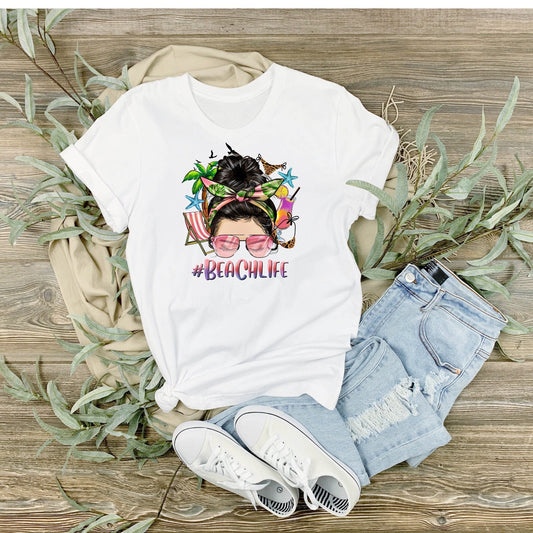 Beach Life T-Shirt - White T-shirt