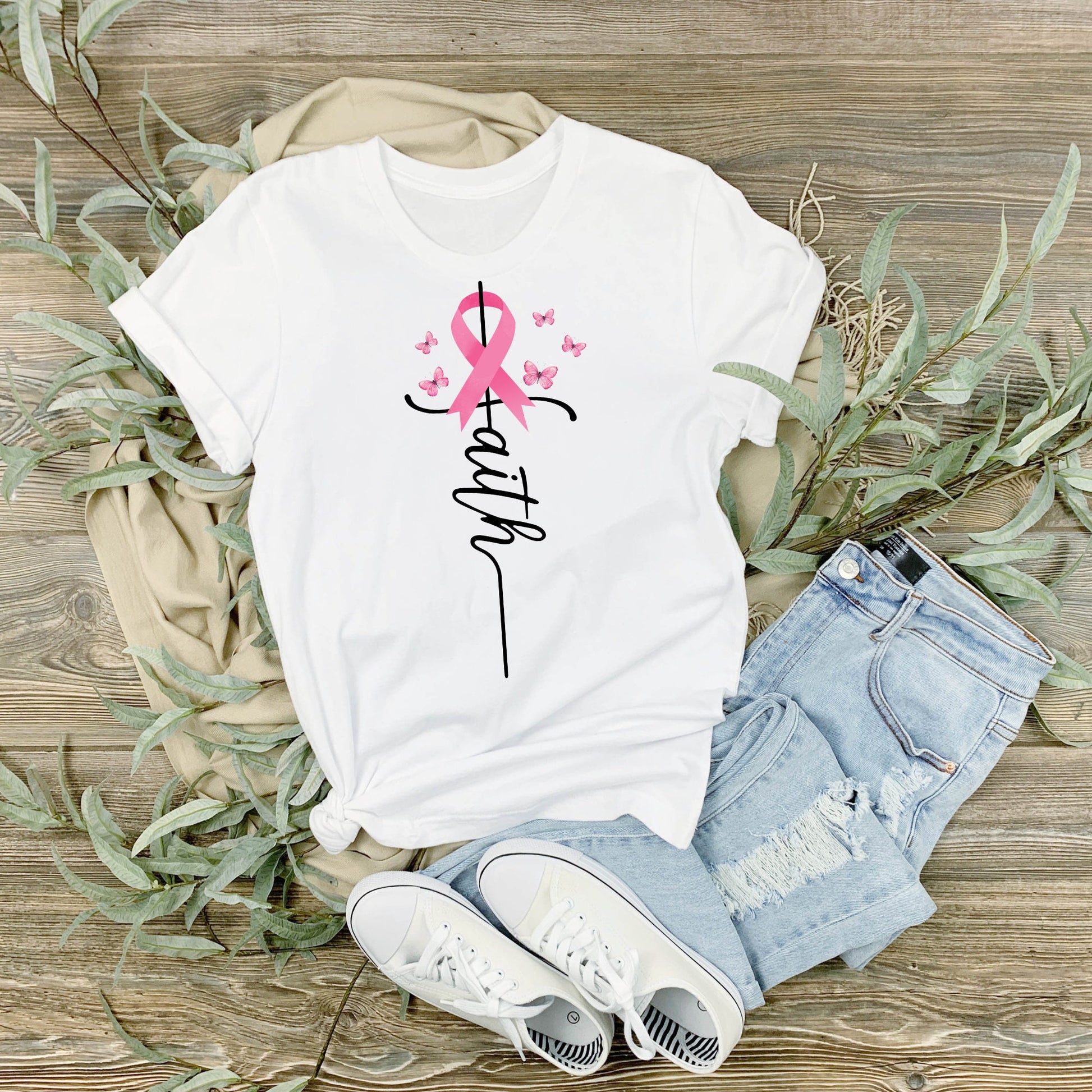 Faith Breast Cancer Awareness t-shirt