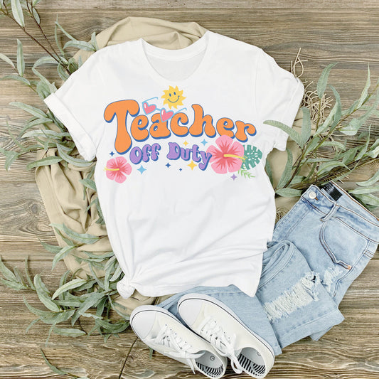 Teacher On Duty Shirt - White - Preppy - Gift - Back to School