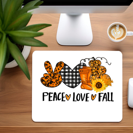 Peace Love Fall - Mousepad - 9.45 x 7.87"