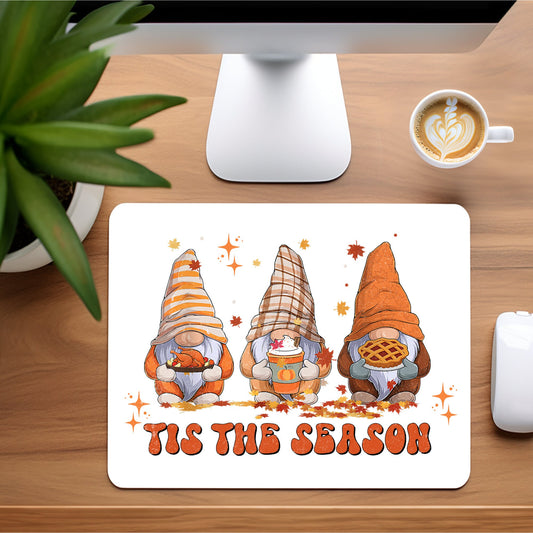Thanksgiving - Gnome Pumpkin Pie and Turkey - Mousepad - 9.45 x 7.87"