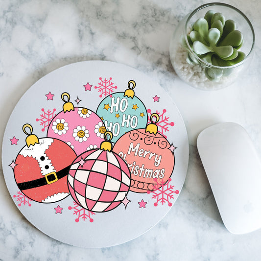 Ho Ho Ho Merry Christmas Ornament's - Round Mousepad - 7.87 x 7.87"