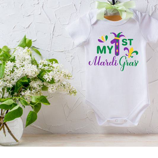 My First Mardi Gras | bodysuit | Baby Gift | Baby Shower