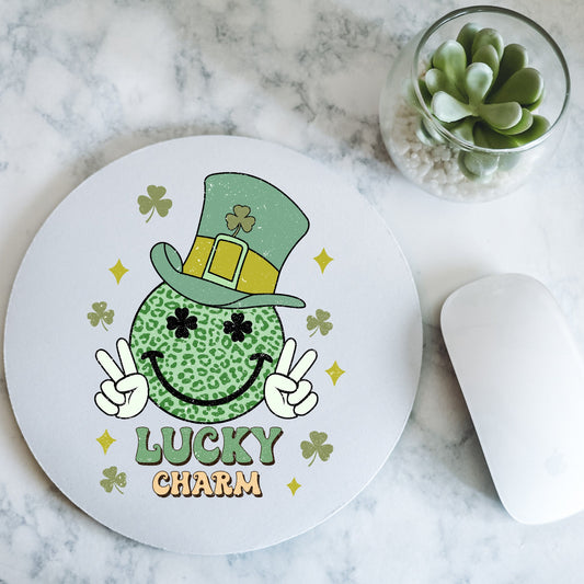 Lucky Charm | St.Patrick's Day | Round Mousepad - 7.87 x 7.87"