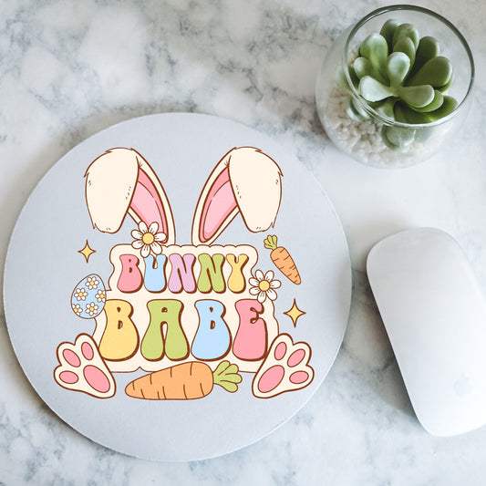 Happy Easter | Bunny Baby | Round Mousepad - 7.87 x 7.87"