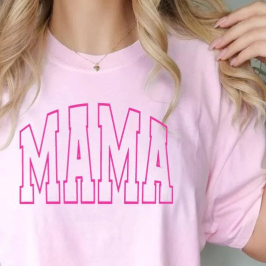 Mama | T-shirt | Pink Letters