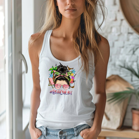 Beach Life | Beach Theme | Razor back tank top