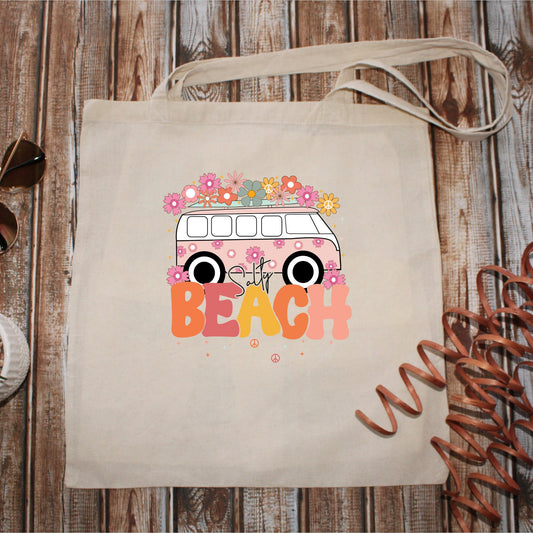 Salty Beach 15x16 Tote Bag