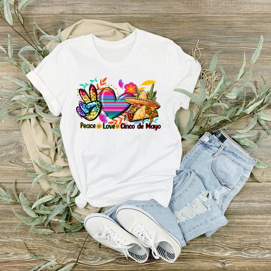 Peace Love Cinco De Mayo | T-Shirt