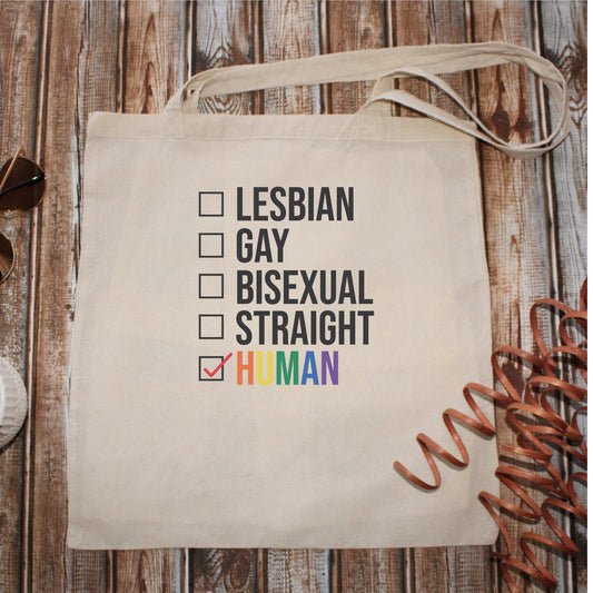 Human | LGBTQ | Tote Bag 15x16