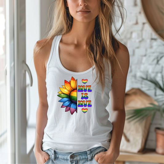 Love Is Love | LGBTQ | Razor back tank top
