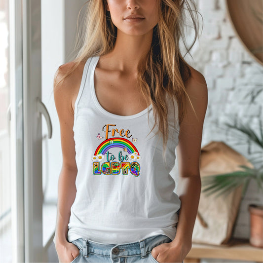 Free To Be | LGBTQ | Razor back tank top