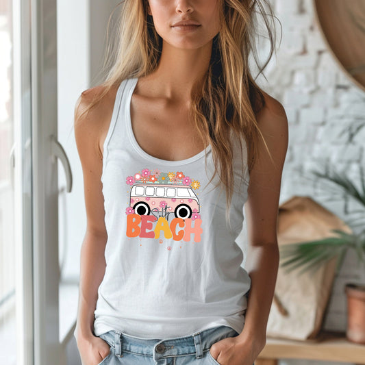 Salty Beach | Beach Theme | Razor back tank top