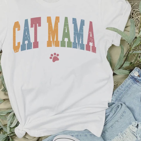 Cat Mama | T-shirt | Rainbow Color