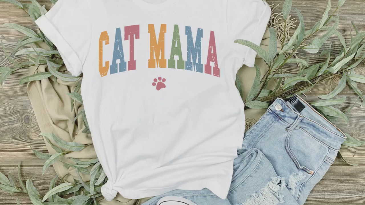Cat Mama | T-shirt | Rainbow Color
