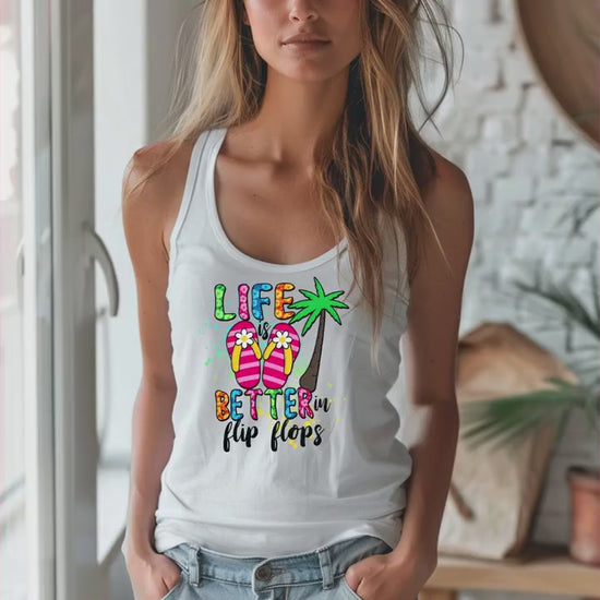 Beach Life | Beach Theme | Razor back tank top