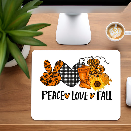 Peace Love Fall - Mousepad - 9.45 x 7.87"